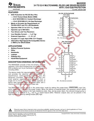 MAX3222EIDBR datasheet  